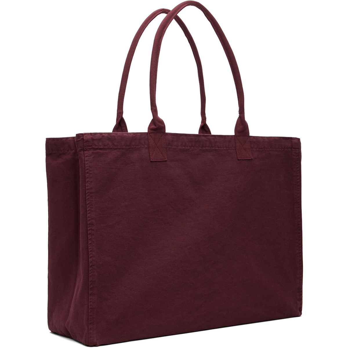 ANINE BING Burgundy Leo Canvas Collegiate Tote