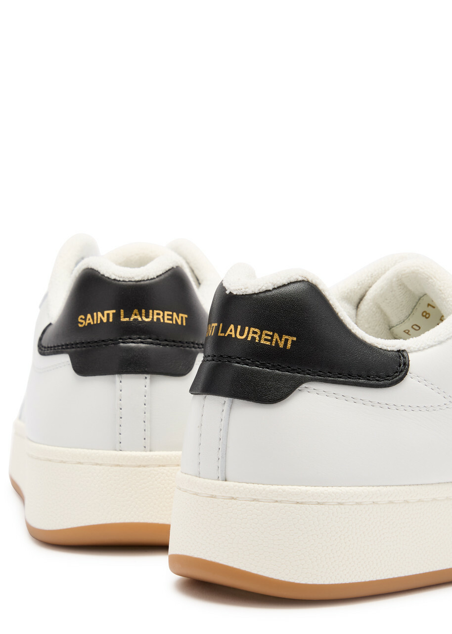 Saint Laurent SL61 Panelled Leather Sneakers White And Black