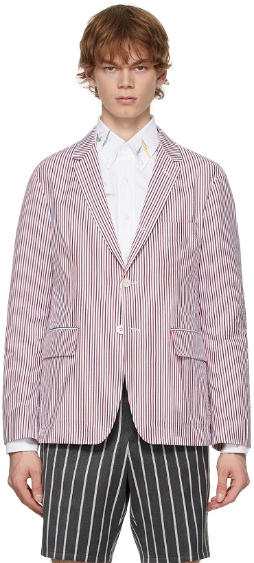 Photo: Thom Browne Multicolor Striped Classic Sport Coat Blazer