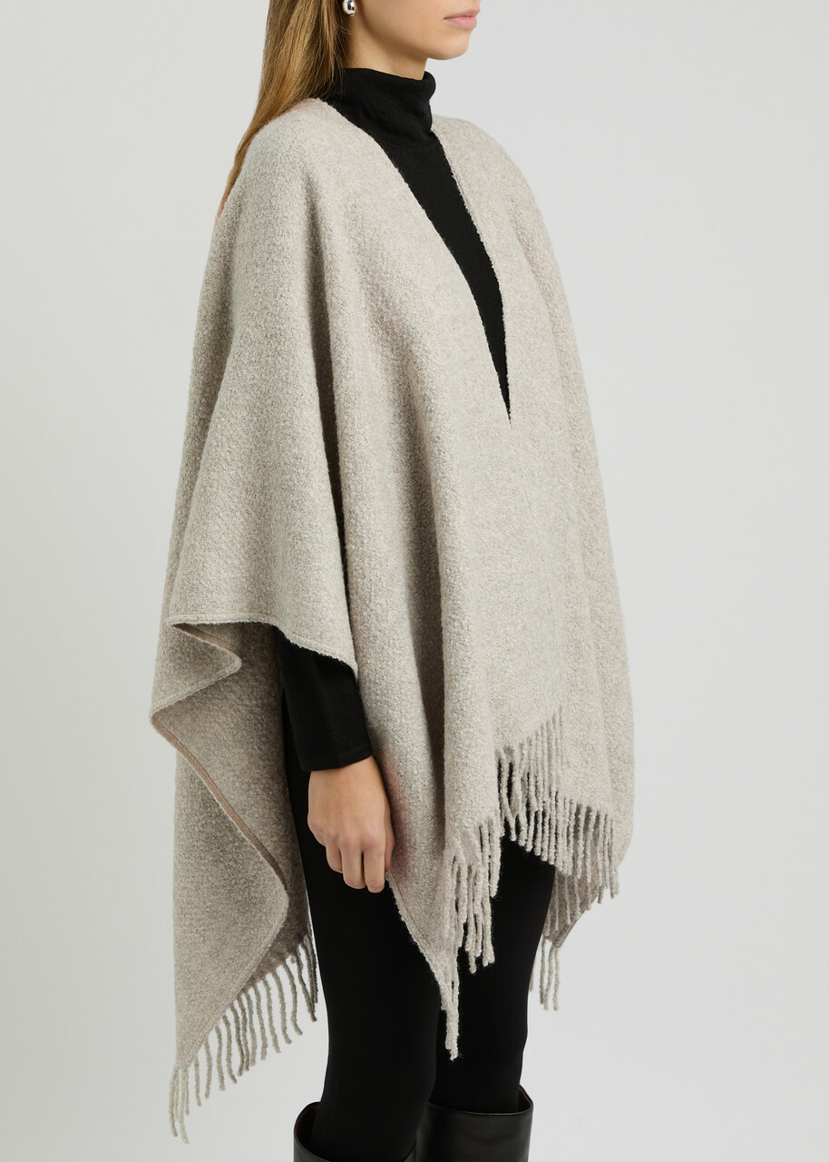 Eileen Fisher Bouclé Alpaca-blend Shawl - Pearl - One Size