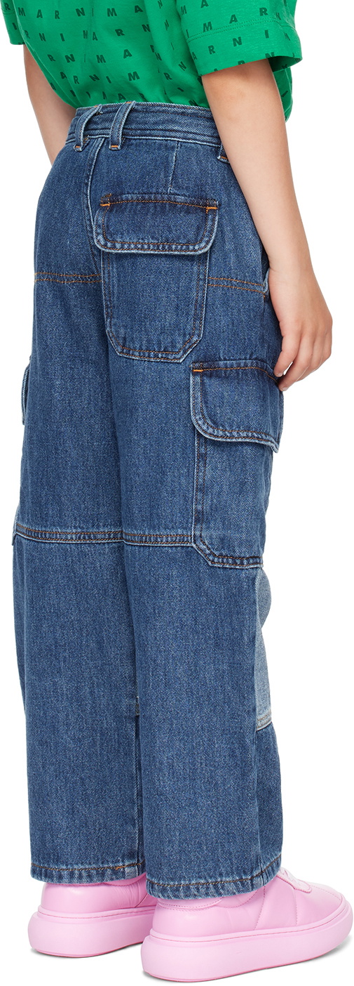Marni Kids Blue Two-Tone Jeans