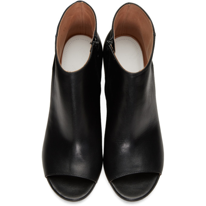 Maison Margiela Black Open-Toe Ankle Boots Maison Margiela