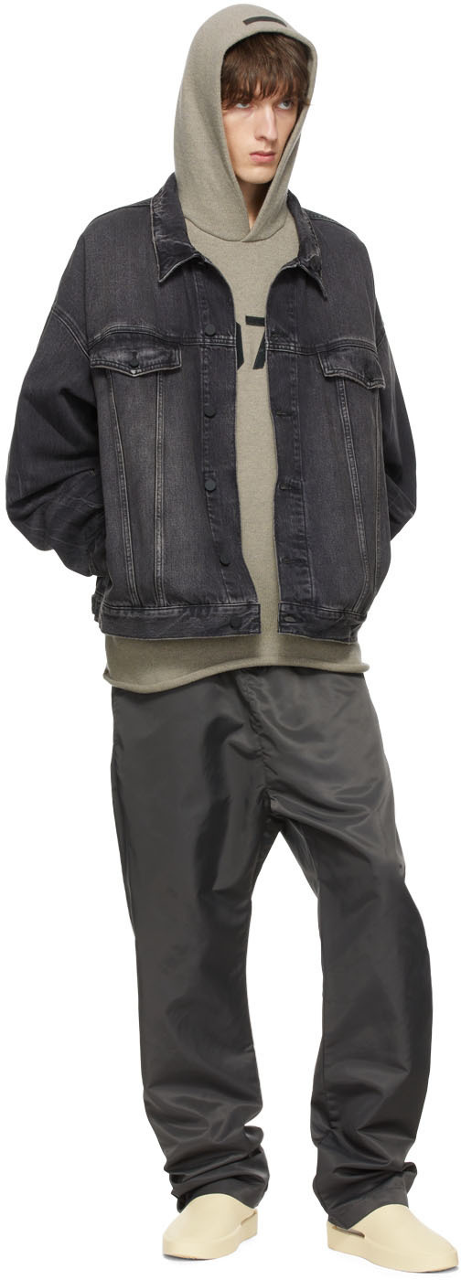 Fear of God ESSENTIALS Black Faded Denim Jacket