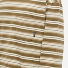 Neighborhood Men's Long Sleeve Border Stripe T-Shirt in Olive Drab
