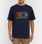 Missoni - Logo-Print Cotton-Jersey T-Shirt - Men - Navy