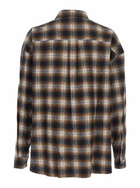 Juun.J Multicolor Shirt With Classic Collar And All-over Check Motif In Cotton Man