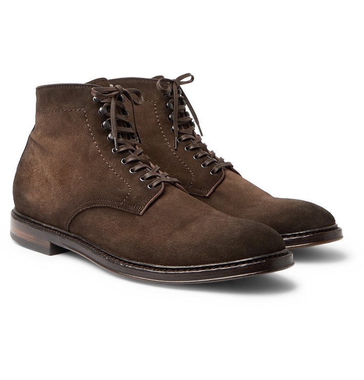 Photo: Officine Creative - Hopkins Burnished-Suede Boots - Brown