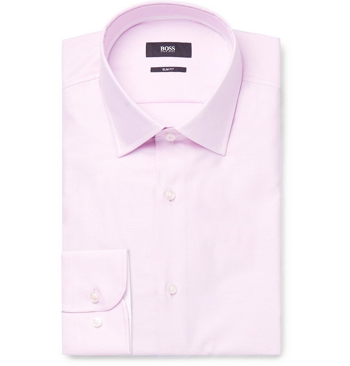 Photo: Hugo Boss - Pink Jesse Slim-Fit Cotton Oxford Shirt - Men - Pink