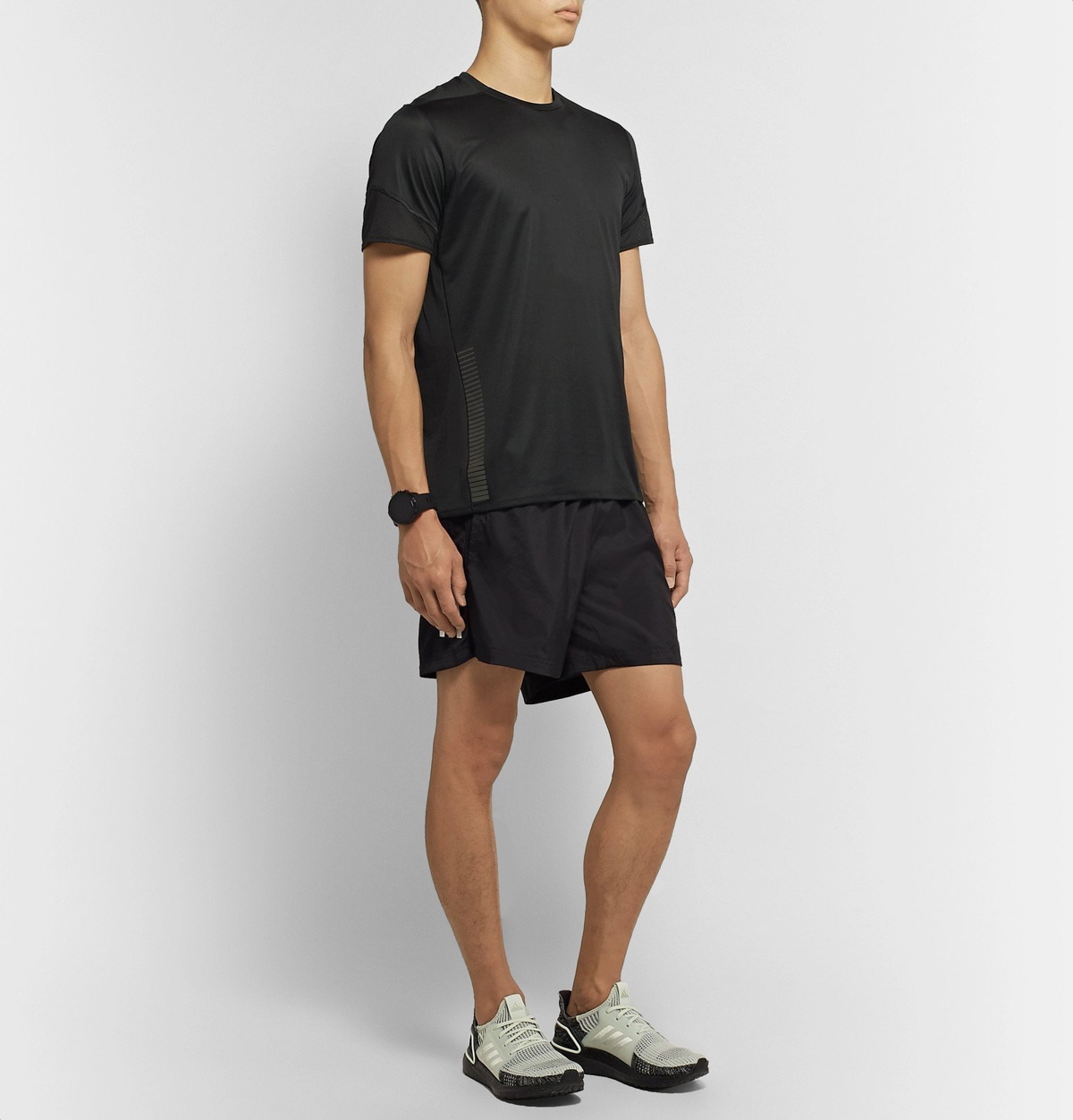 Adidas Sport - Parley 25/7 Rise Up N Run Mesh-Panelled Climacool T-Shirt -  Black adidas