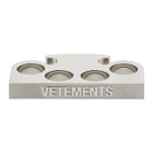 VETEMENTS Silver Logo Knuckle Rings