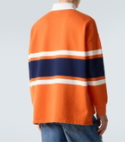 Loewe Striped cotton fleece polo sweater