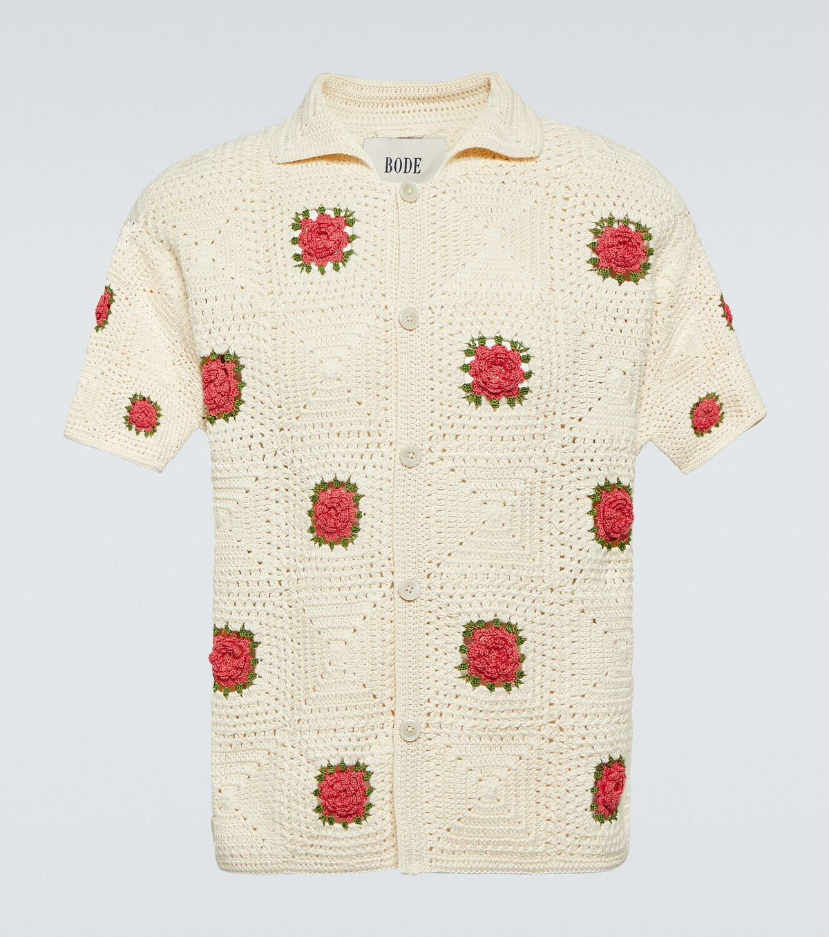 タグ付き‼️ BODE Crochet Ladderwork Shirt M/L Bode Flagship crochet cotton shirt Bode