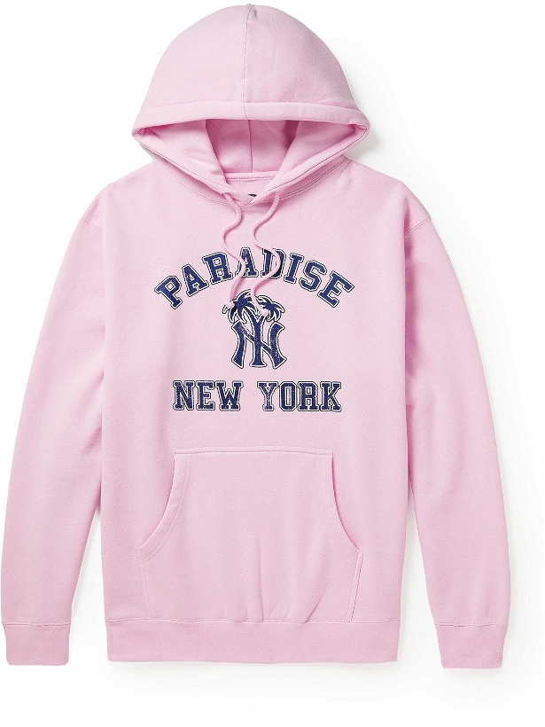 Photo: PARADISE - Printed Cotton-Jersey Hoodie - Pink