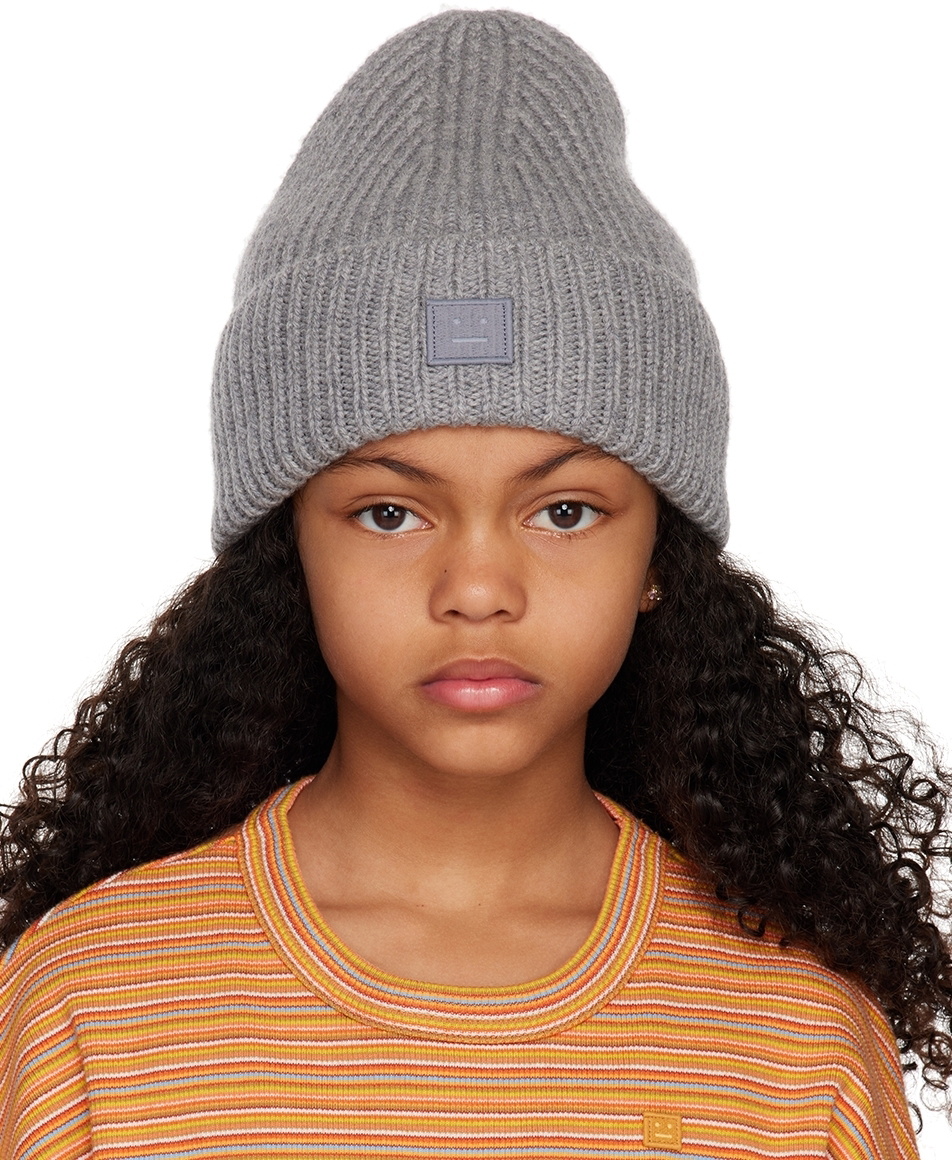 Acne Studios Kids Gray Patch Beanie Acne Studios