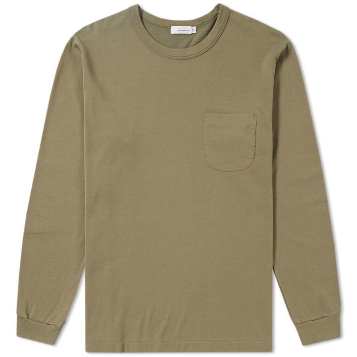 Photo: Nanamica CoolMax French Terry Long Sleeve Tee Green