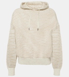 Brunello Cucinelli Open-knit cotton-blend hoodie