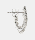 Ananya Scatter Edge 18kt white gold hoop earrings with diamonds