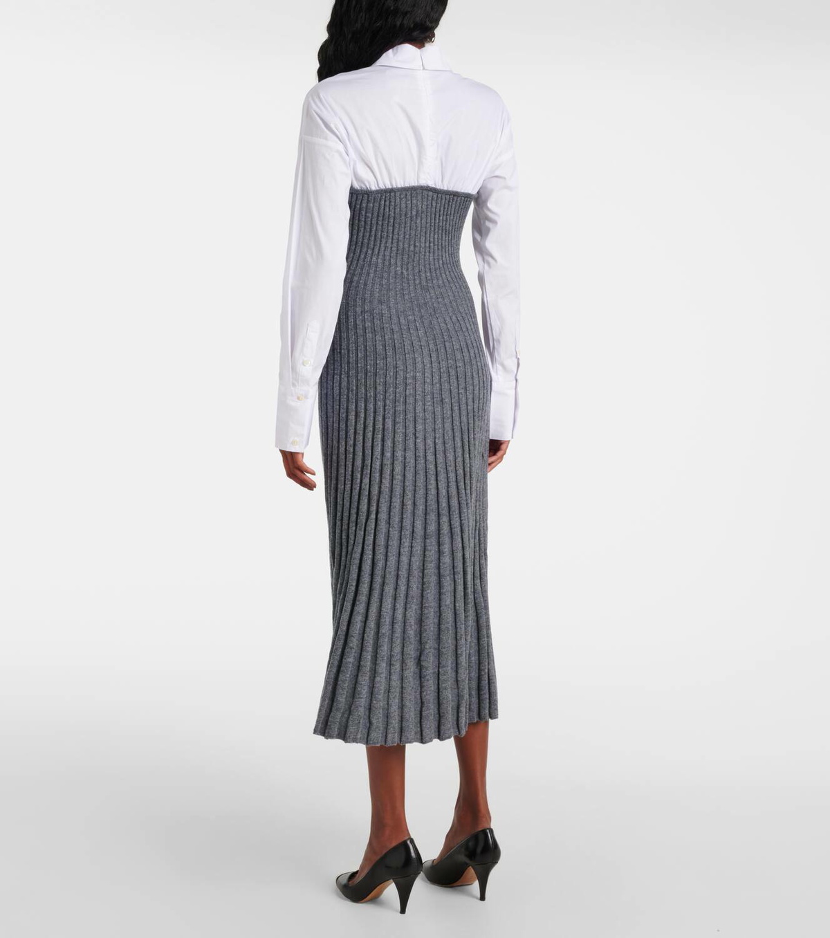 Staud O'Keefe cotton and wool-blend maxi dress Staud