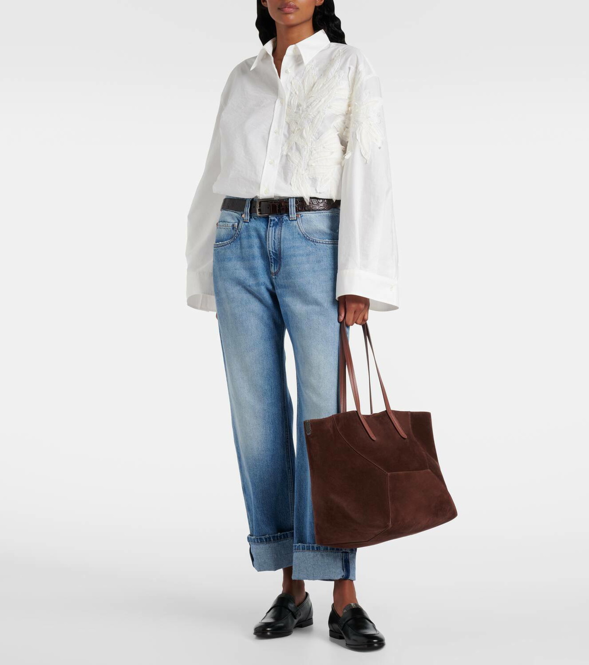 Brunello Cucinelli BC Duo Large suede tote bag