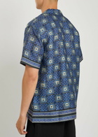Che Telha Printed Linen Shirt Blue