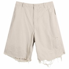 Balenciaga Men's Heavy Cotton Workwear Pants in Light Grey