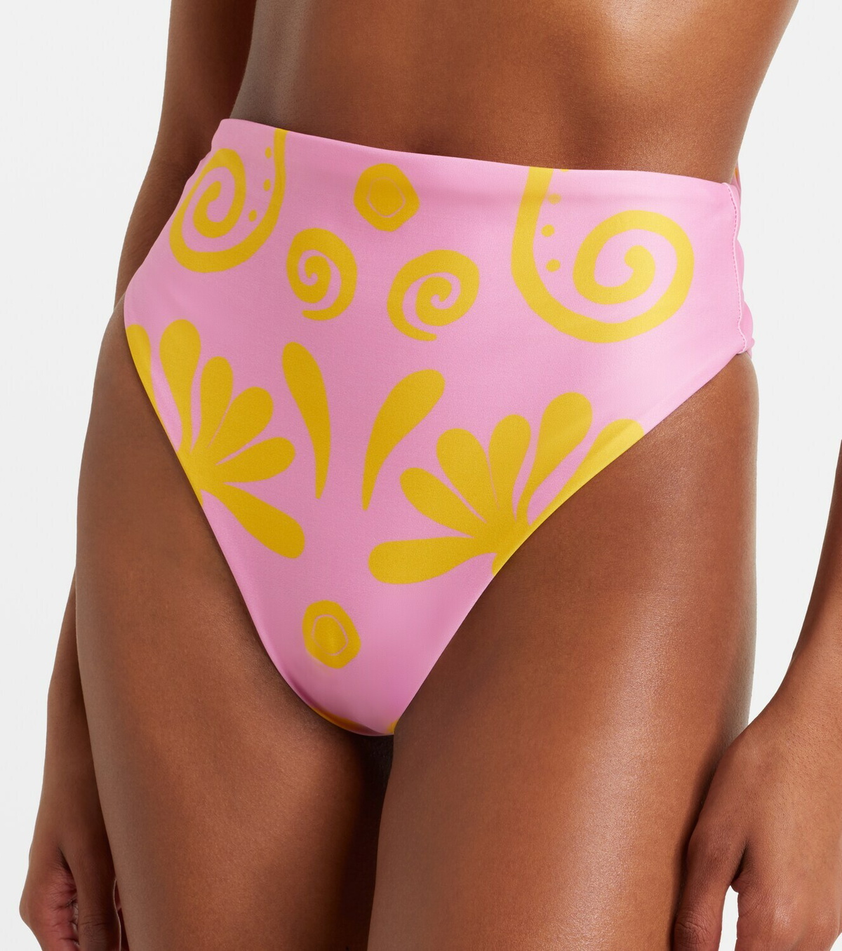 Cala de la Cruz Sandra printed bandeau bikini top