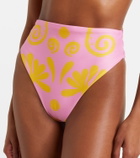 Cala de la Cruz Sandra printed bandeau bikini top