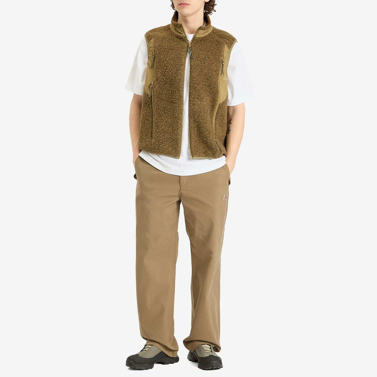 ROA Men's Polar Fleece Vest in Aloe
