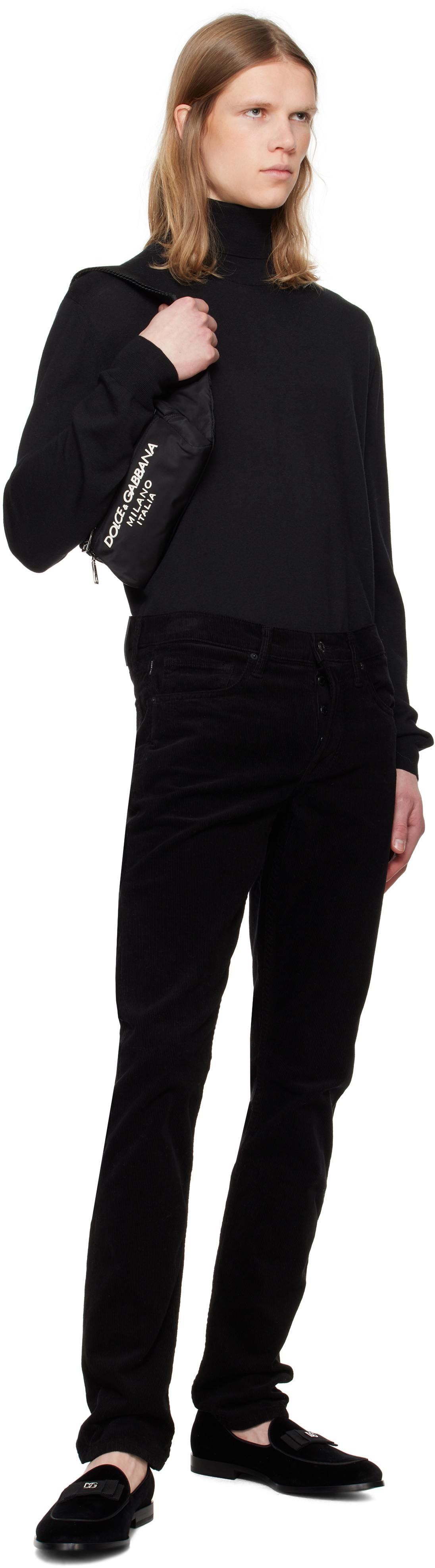 Dolce&Gabbana Black Small Nylon Belt Bag