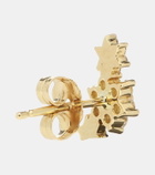 Maria Tash Three Flower Garland 14kt gold single earring with diamonds