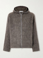 Our Legacy - Brushed-Knit Zip-Up Hoodie - Brown