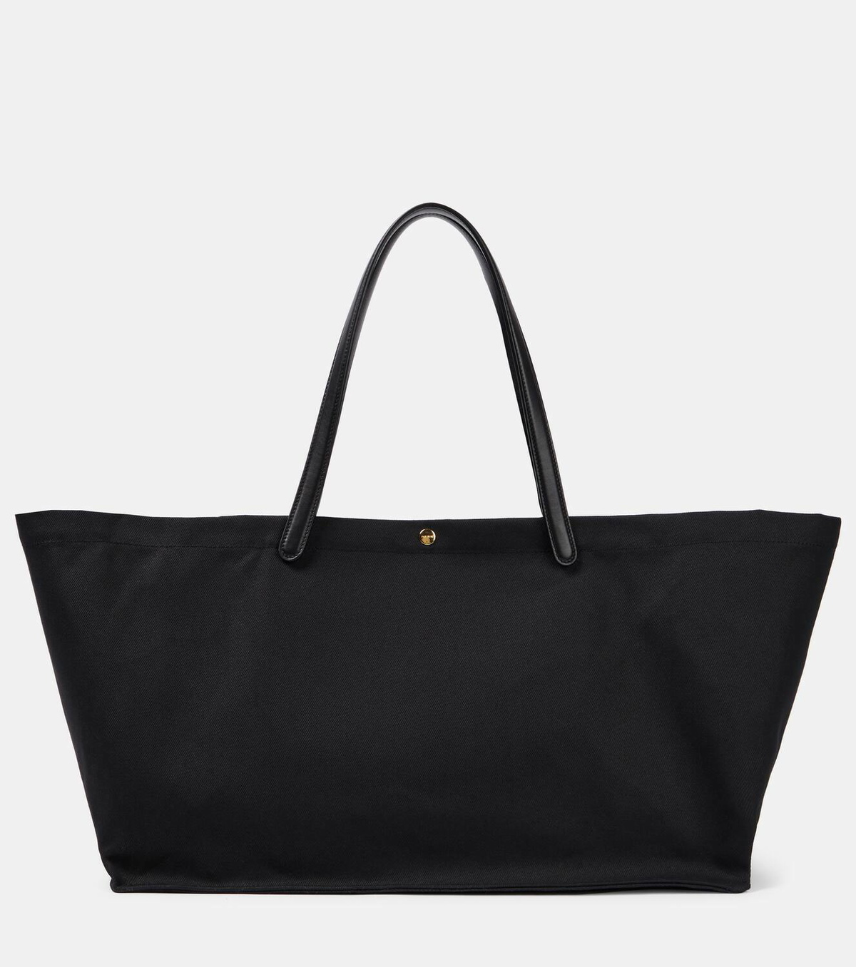 【国内発送】THE ROW トートバッグ Idaho XL leather-trimmed The Row Idaho XL leather-trimmed Cotton-twill Tote