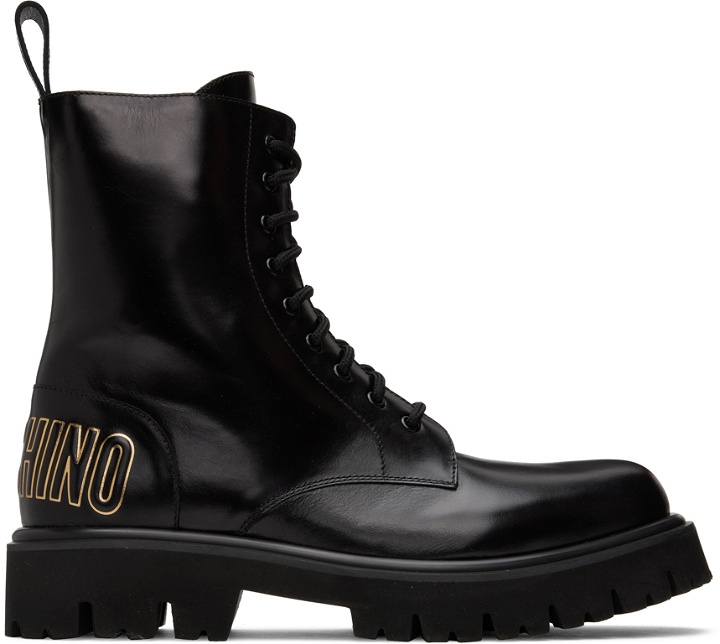 Photo: Moschino Black Combat Boots