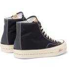 visvim - Skagway Leather-Trimmed Canvas High-Top Sneakers - Blue