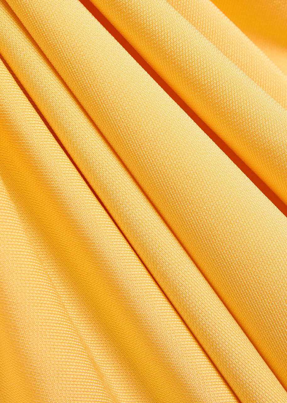 Simkhai Sheyda Draped Stretch-jersey Midi Dress Yellow