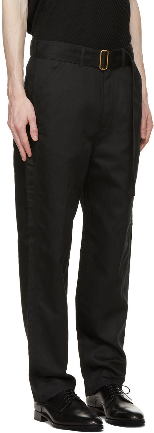 Dunhill Black Linen Carpenter Trousers Dunhill