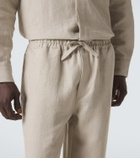 Saman Amel Linen wide-leg pants