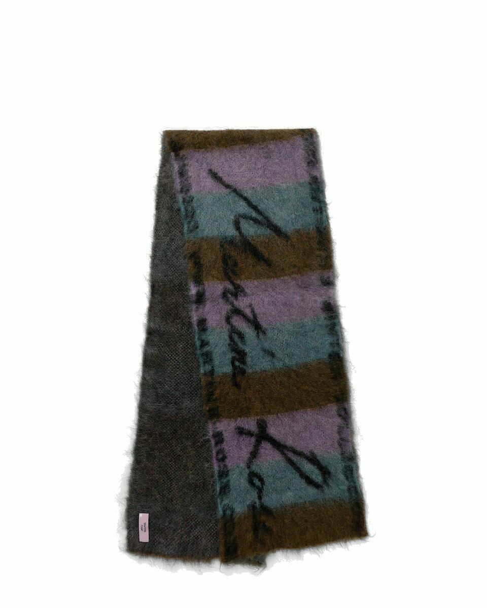 Photo: Martine Rose Brushed Mohair Signature Scarf Multi - Mens - Scarves