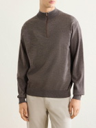 Peter Millar - Excursionist Merino Wool-Blend Half-Zip Sweater - Brown