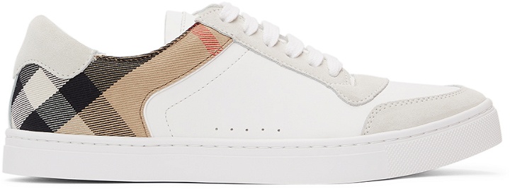 Photo: Burberry White Check Reeth Sneakers
