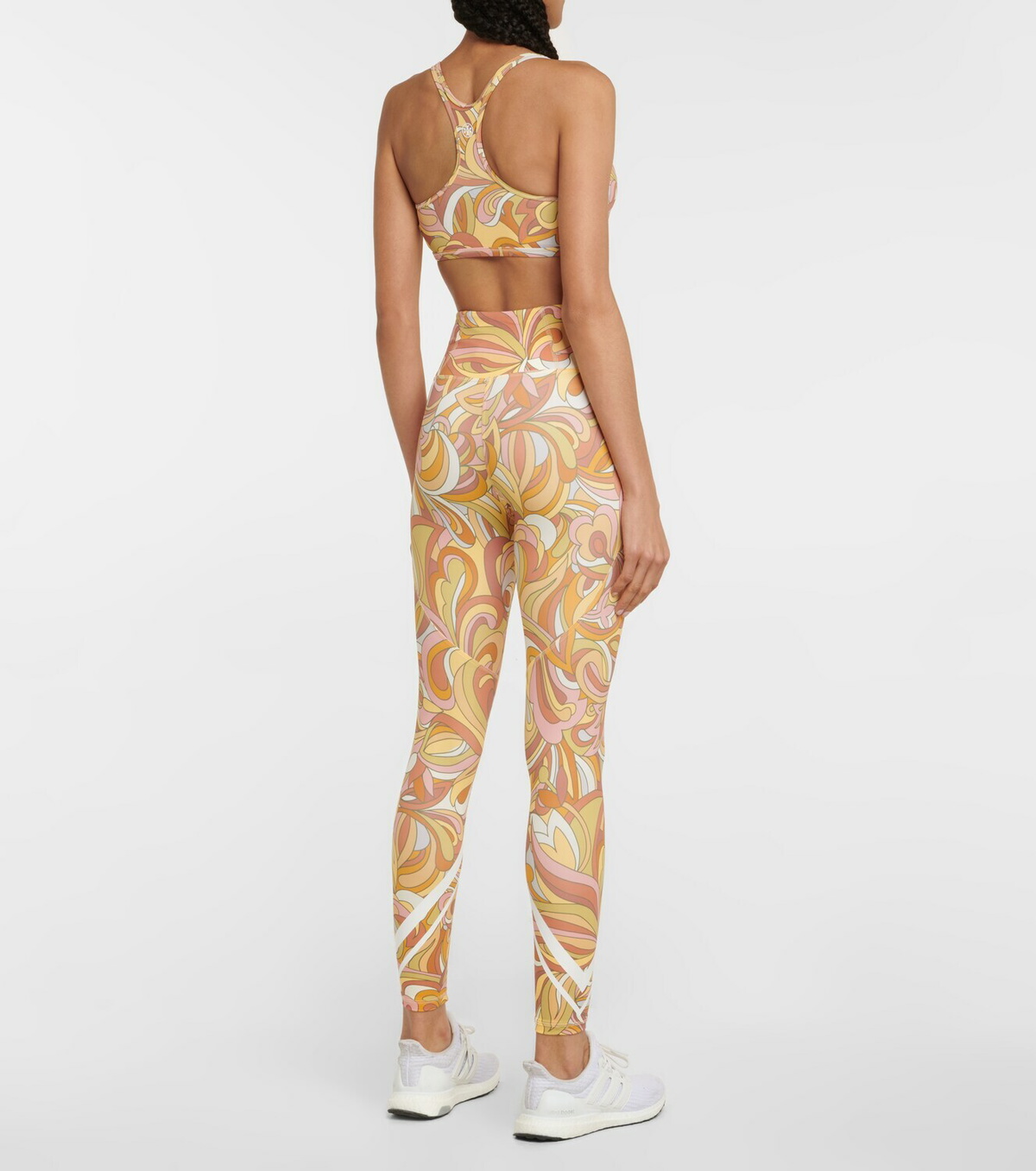Tory Sport Printed racerback sports bra