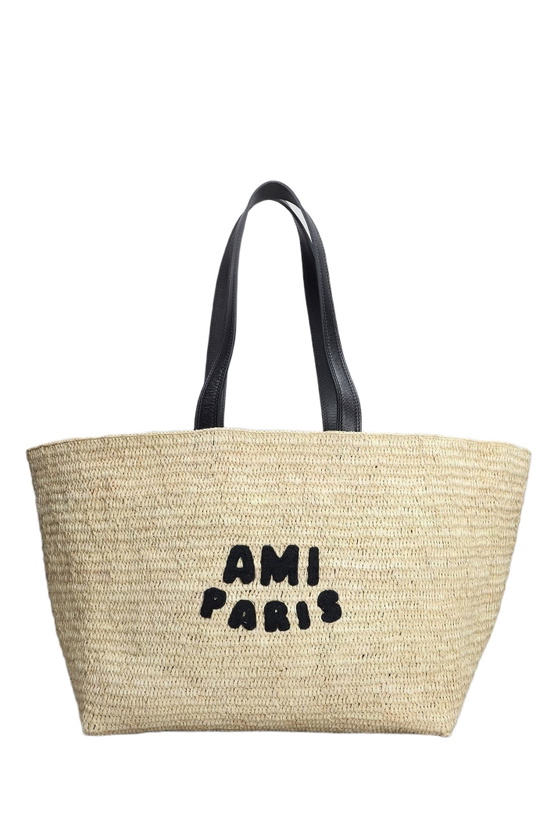 Photo: Ami Alexandre Mattiussi Tote In Beige Raffia