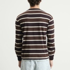 No Problemo Men's Logo Striped Long Sleeve T-Shirt in Brown