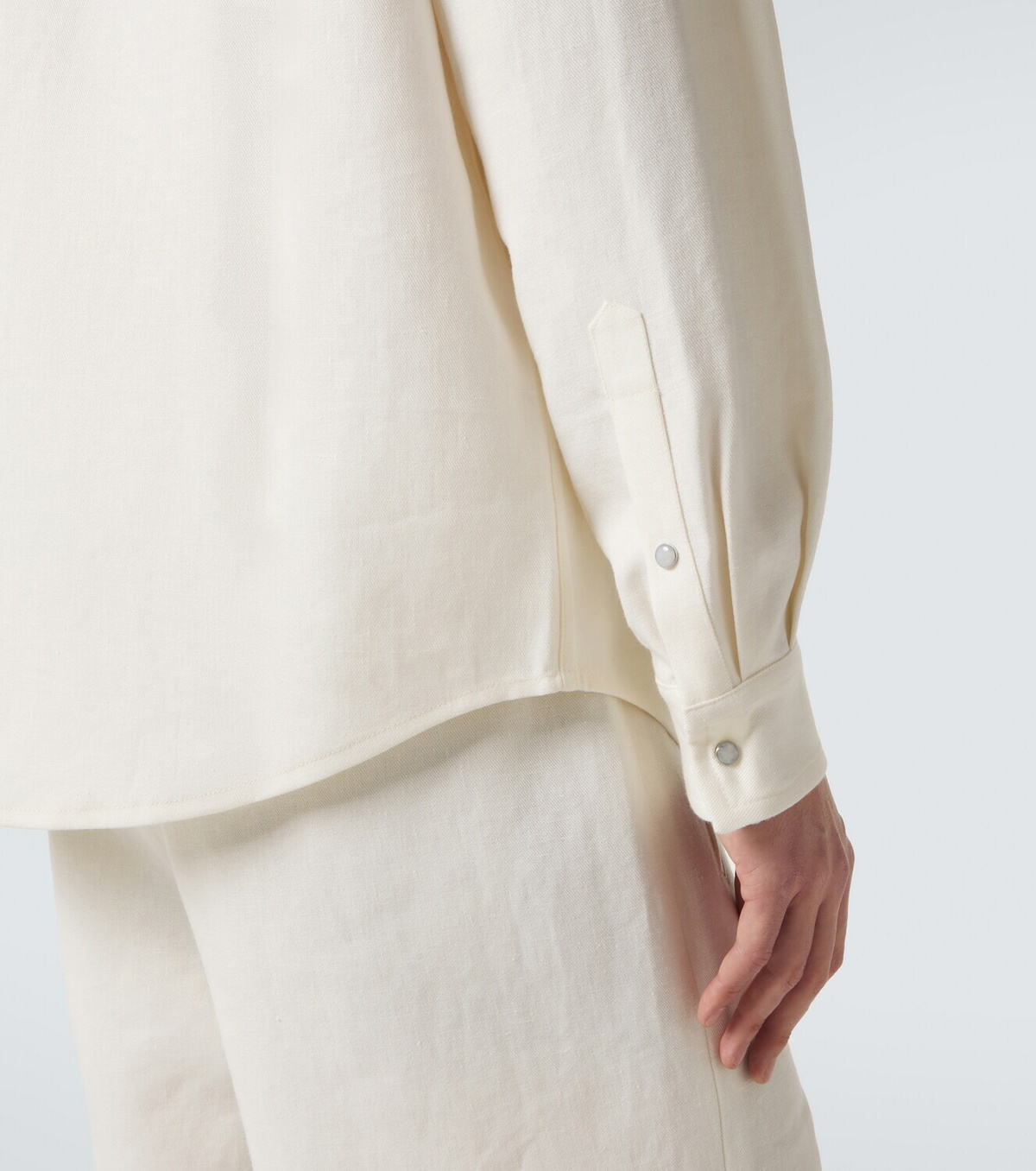 God's True Cashmere Linen shirt with moonstone