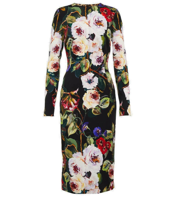 Photo: Dolce&Gabbana Floral silk-blend midi dress