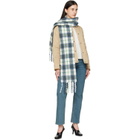 Burberry Navy & White Small Check Scarf