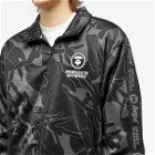 Men's AAPE Camo College Track Jacket in Black (Multi)