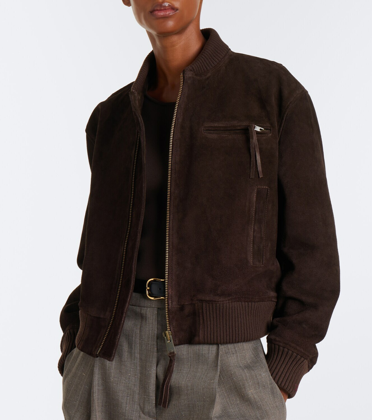 Arma Elysia suede bomber jacket