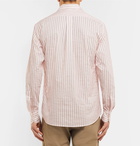 Barena - Slim-Fit Striped Cotton-Poplin Half-Placket Shirt - Men - Pink