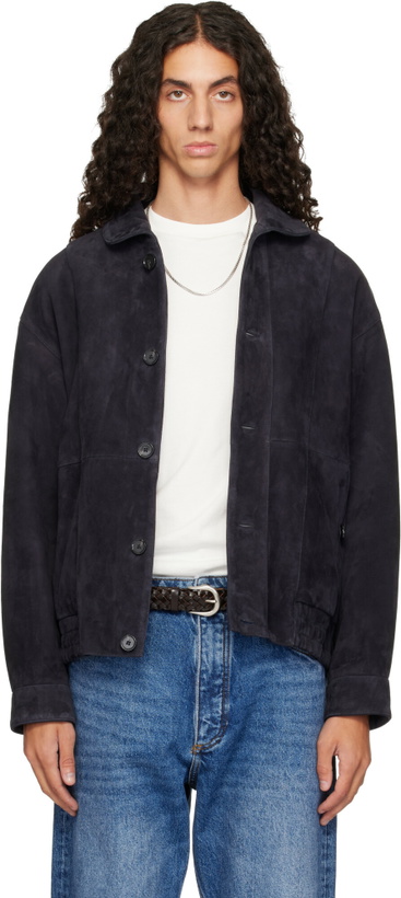 Photo: Arma Navy Plato Suede Jacket
